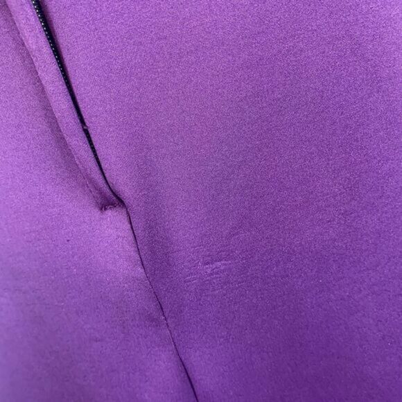 Walter Mendez Purple Evening Gown Dress Formal Prom Gold with Train - Picture 15 of 16